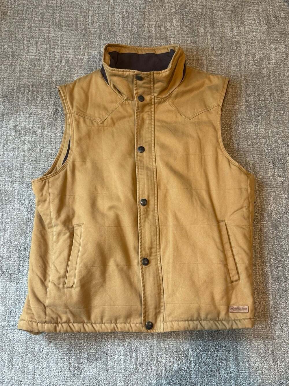 Powder River Outfitters Men's Canvas Quilted Western Vest Size XL